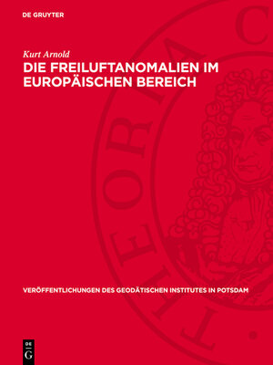 cover image of Die Freiluftanomalien im Europäischen Bereich